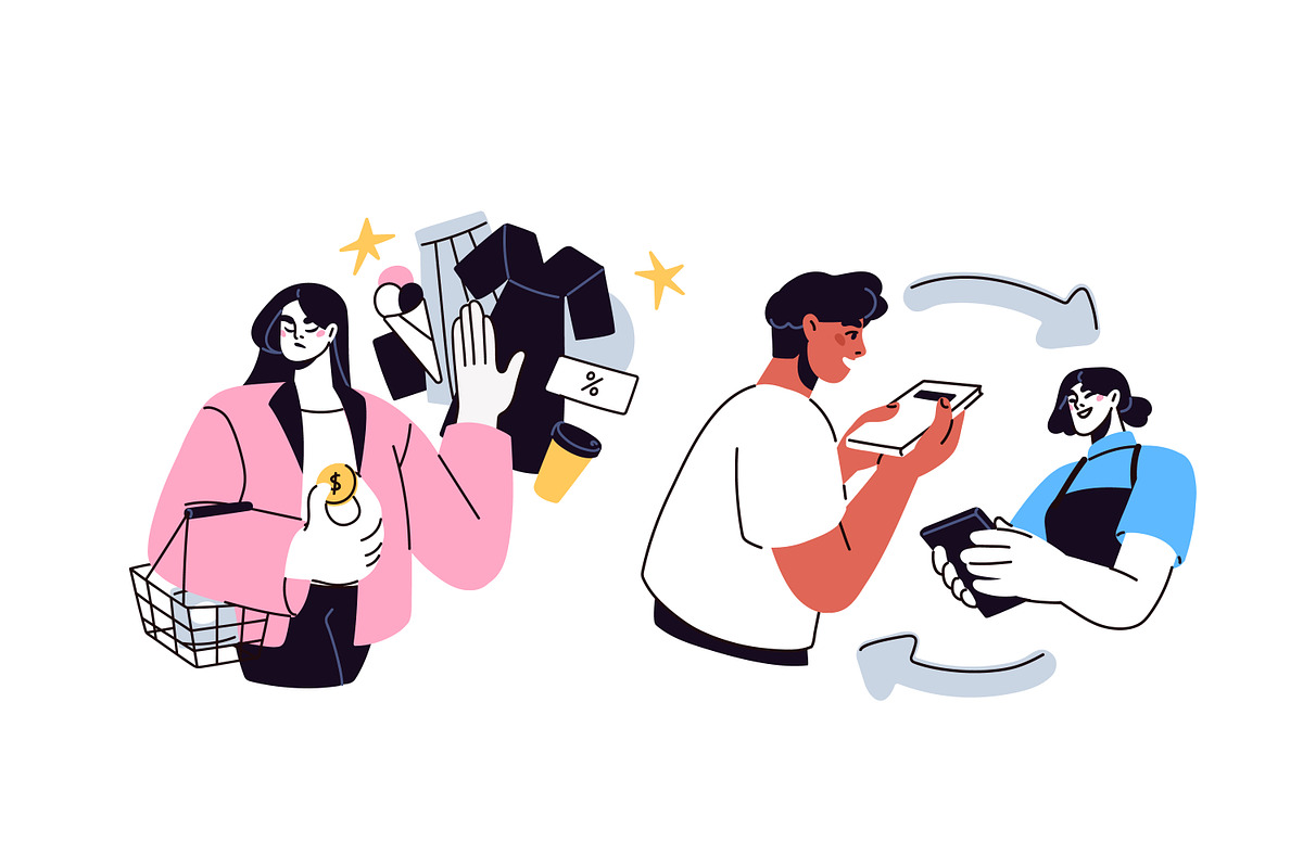 People saving money, finance concept, a Person Illustration by Good Studio (Photo 4 of 6)