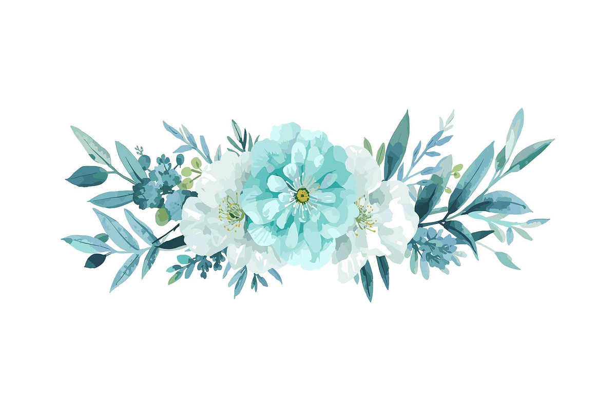 Elegant Watercolor Floral Border Set, an Object Graphic by Designs_River (Photo 3 of 13)