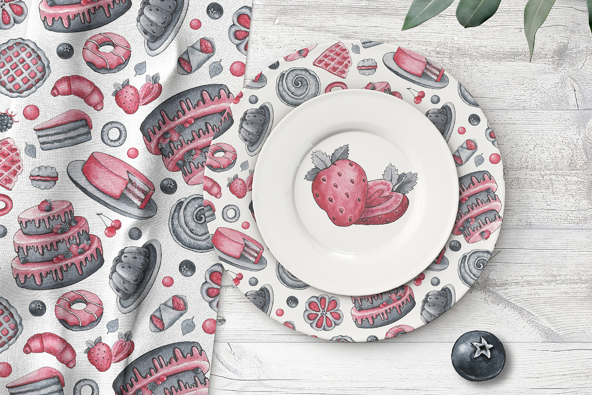 Chef cook, food, digital paper, a Pattern Graphic by Artmanata (Photo 8 of 10)