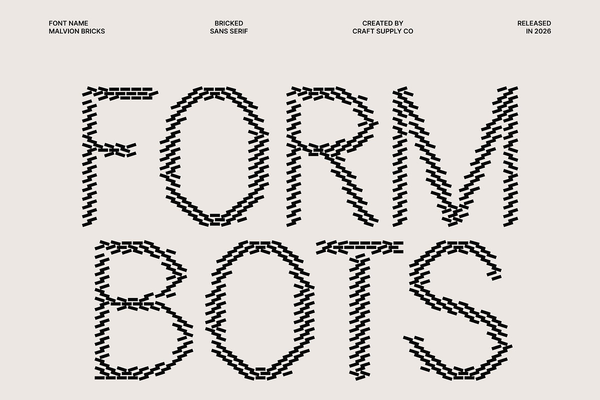 Malvion Bricks, a Sans Serif Font by Craft Supply Co. (Photo 2 of 8)