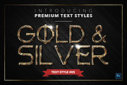 Gold & Silver #5 - 15 Text Styles, a Layer Style Add-On by Jonas Stensgaard (Thumbnail 6 of 18)