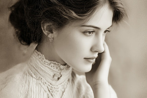 Vintage sepia portrait of a woman, a Person Photo by MistyDay