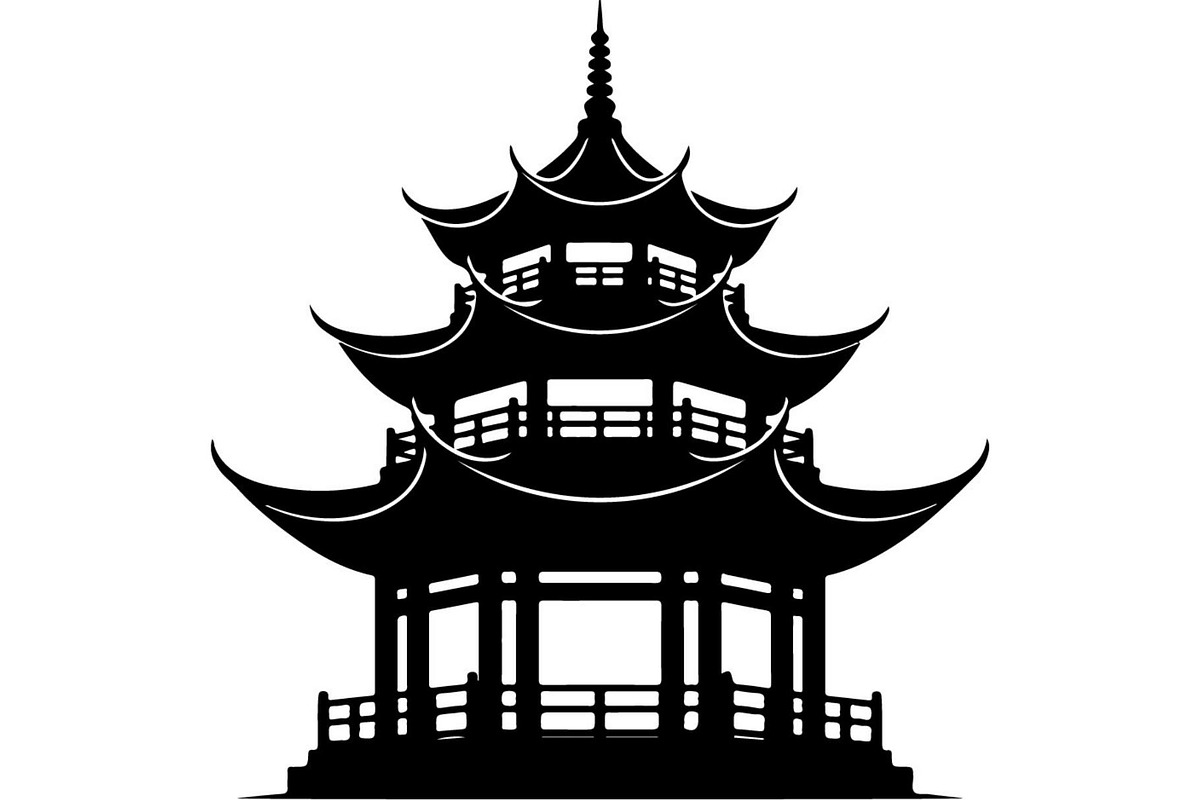 Pagoda Temple Silhouette, an Object Graphic by Creativeshirt (Photo 5 of 20)