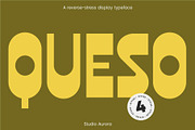 Queso – Quirky Retro Display Font, a Sans Serif Font by Studio Aurora (Thumbnail 1 of 8)