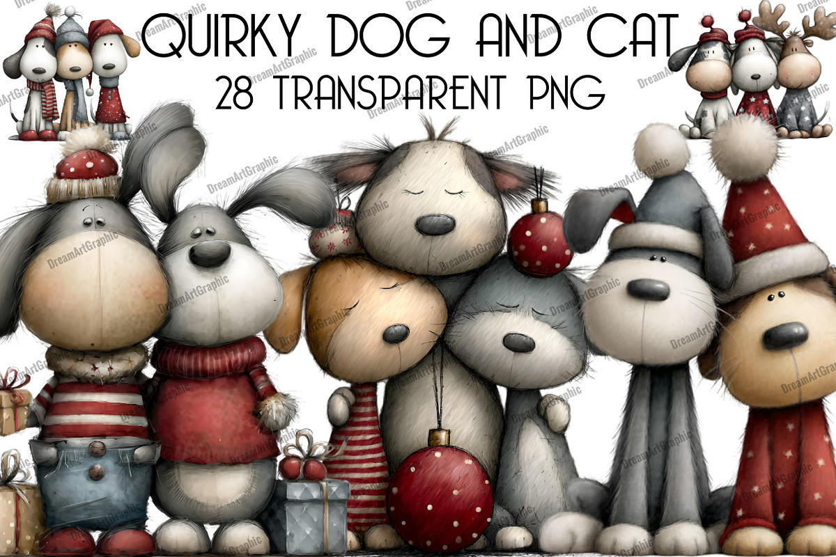 Quirky Dog and Cat, an Illustration by DreamArtGraphic (Photo 1 of 5)