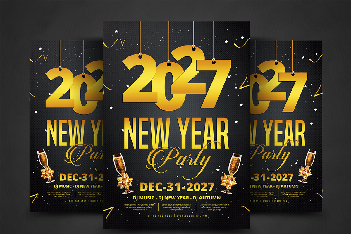 New Year Flyer, a Flyer Template by AfzaalGraphics (Photo 1 of 4)