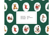 Vintage Christmas nostalgic pattern, a Texture Graphic by Milatoo (Thumbnail 4 of 6)