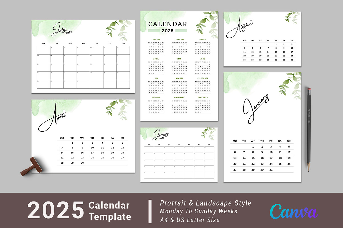 Calendar Template/Calendar 2025, a Stationery Template by Design Zone (Photo 1 of 8)