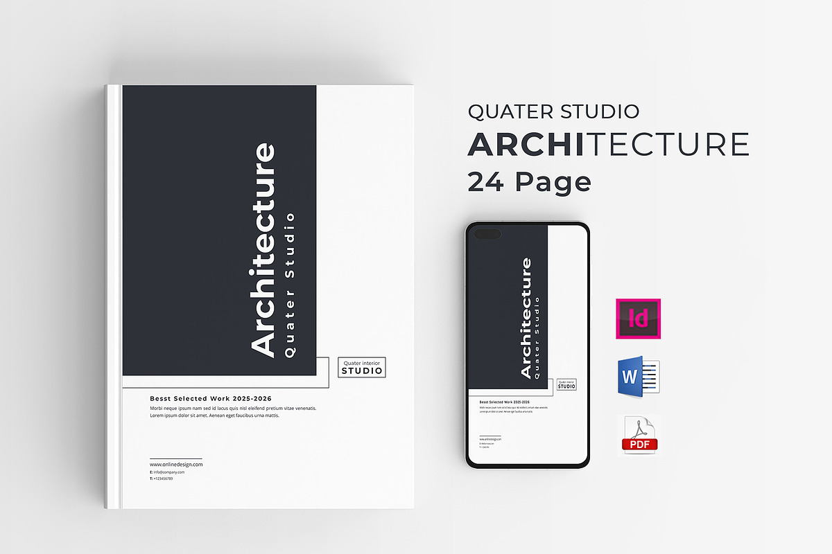 QUATER | Architecture Portfolio, a Brochure Template by obayes (Photo 1 of 18)