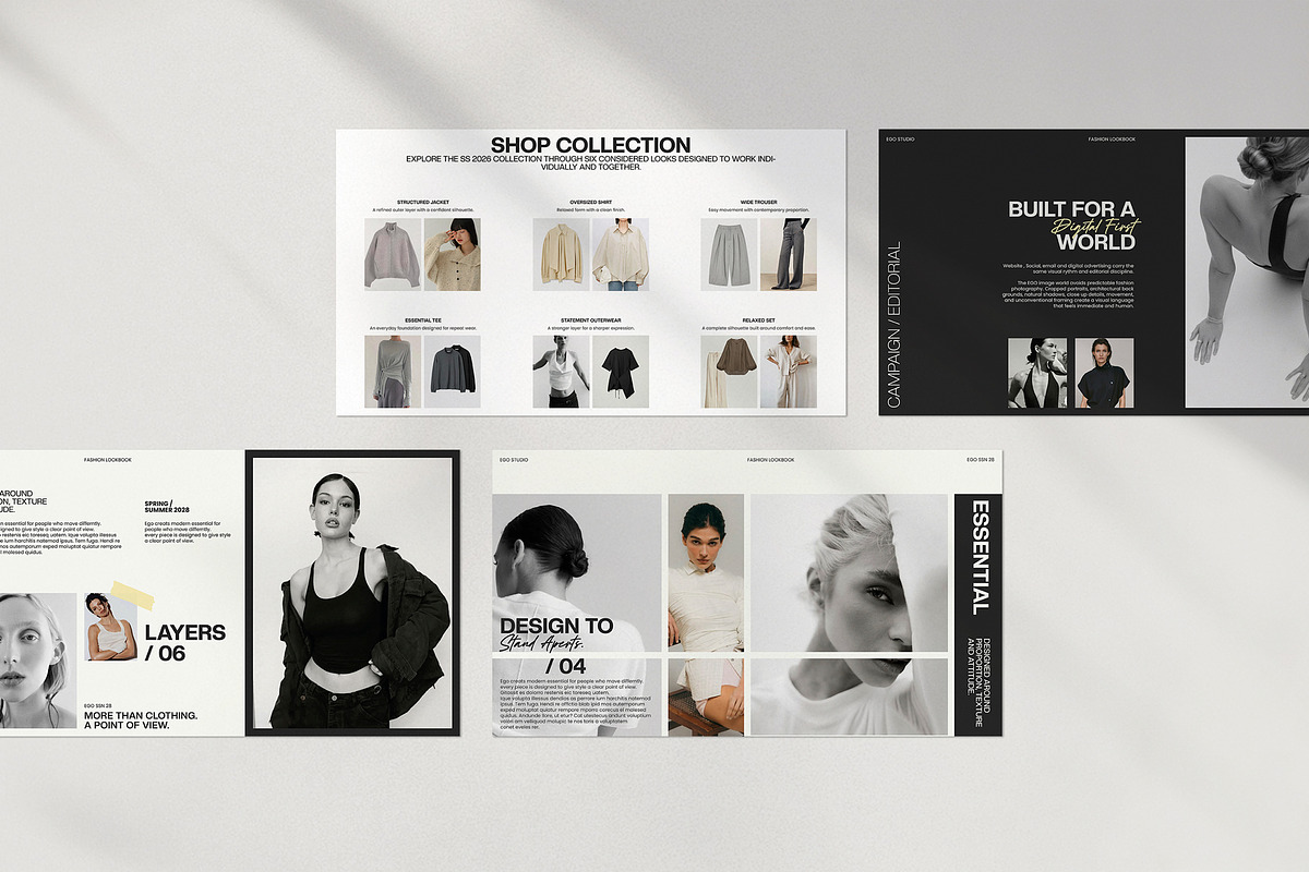 EGO Fashion LookBook | CANVA, a Presentation Template by evgenystudio (Photo 6 of 11)
