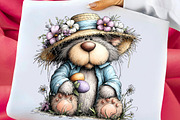 Whimsical Easter Teddy Bear Clipart, an Illustration by Libby Wishes (Thumbnail 4 of 8)