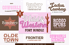 WILD AND WESTERN Font Bundle