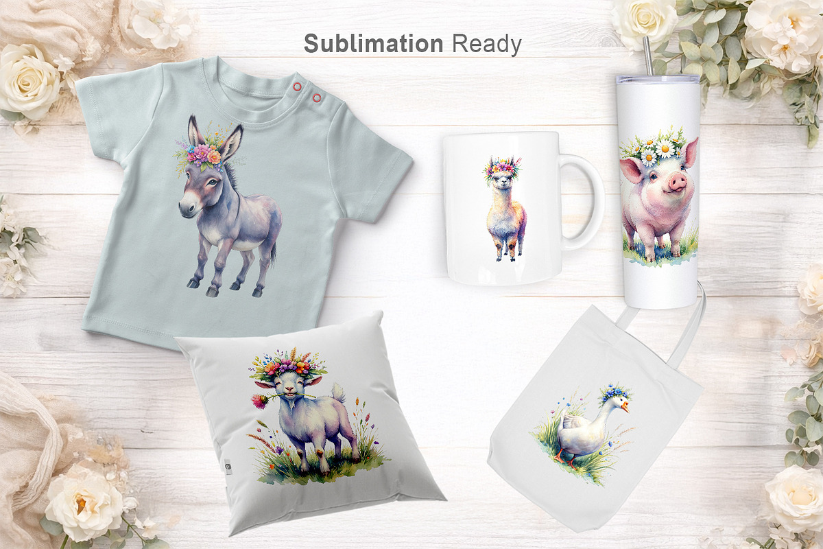 Watercolor Farm Animal PNG Bundle, an Illustration by Artnoy (Photo 5 of 8)