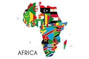 Flags Africa Map, an Education Illustration by asantosg (Thumbnail 1 of 2)
