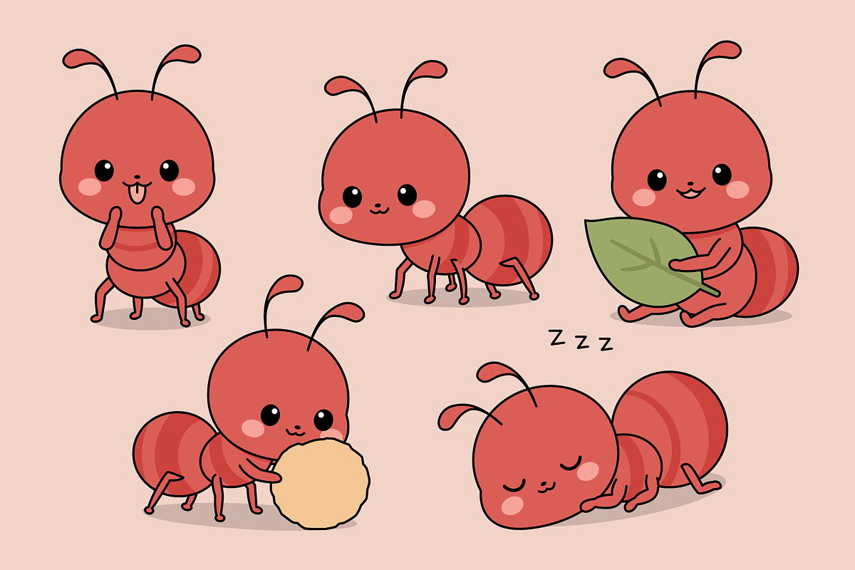 Red Ant Mascot Character Set, an Animal Illustration by Artpon Illustration (Photo 1 of 3)