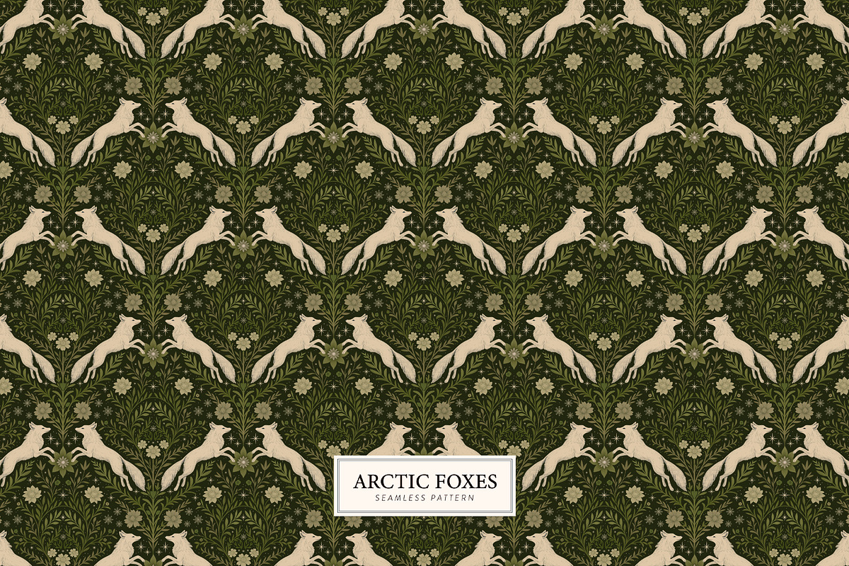 Arctic Foxes Seamless Pattern, a Pattern Graphic by Dina Mae (Photo 6 of 15)