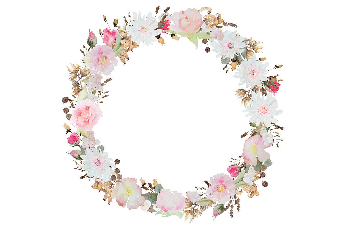 watercolor flowers set 2, a Graphic by GraphicRain (Photo 3 of 5)