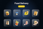 Food Delivery 3D Icons Set, a Food & Drink 3D Model by Kmg Design (Thumbnail 2 of 2)
