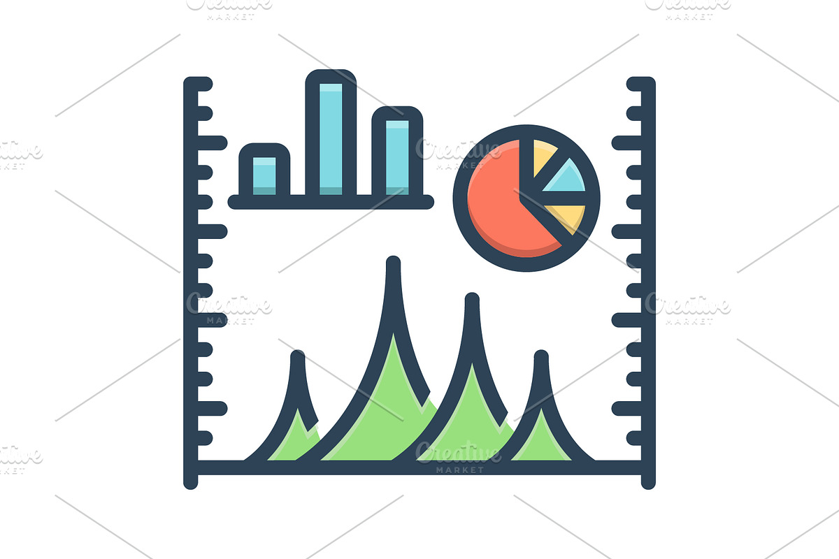 Graph chart color icon, a Duotone Icon by Creative priyanka