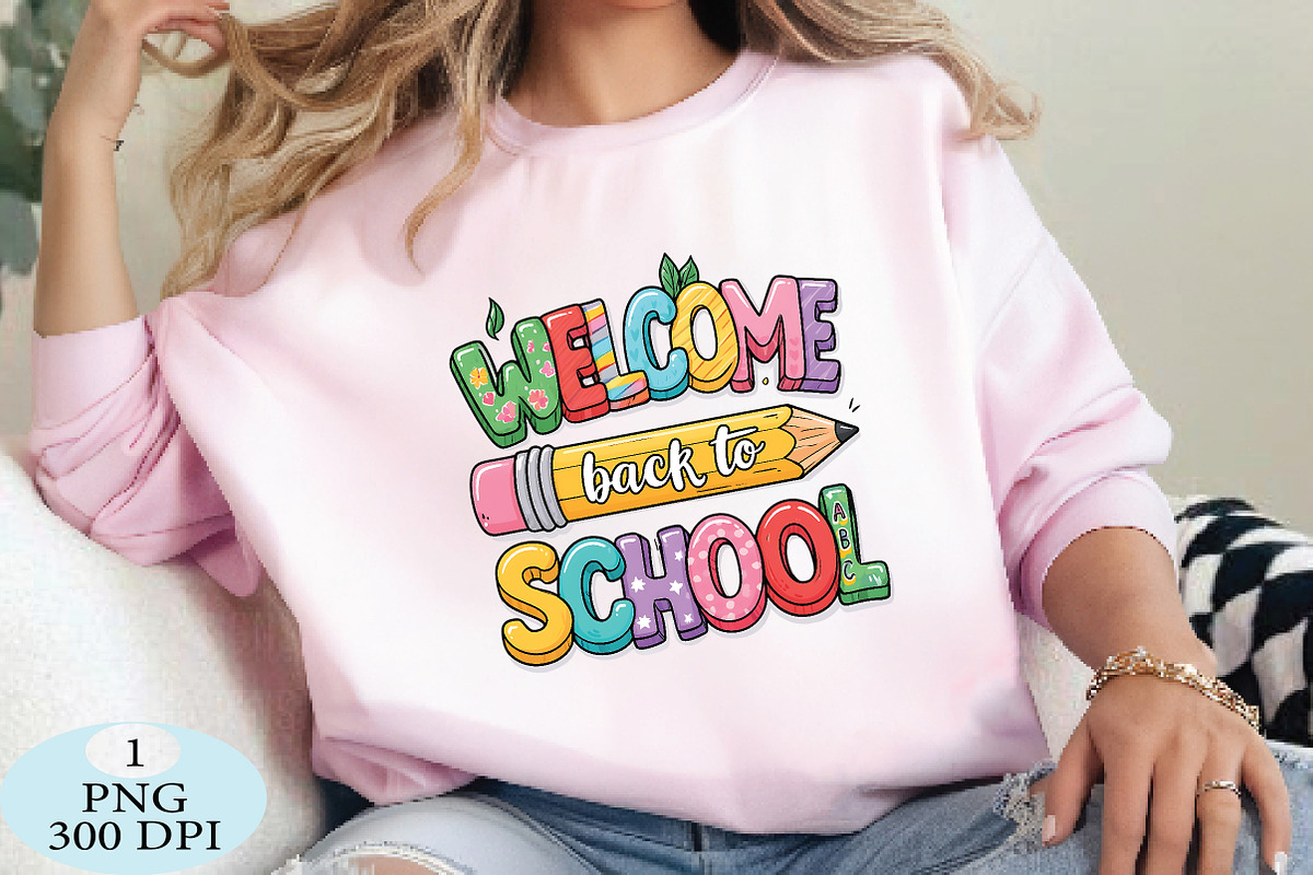 Welcome Back To School PNG, a Seasonal Illustration by Daily.Designs (Photo 3 of 5)