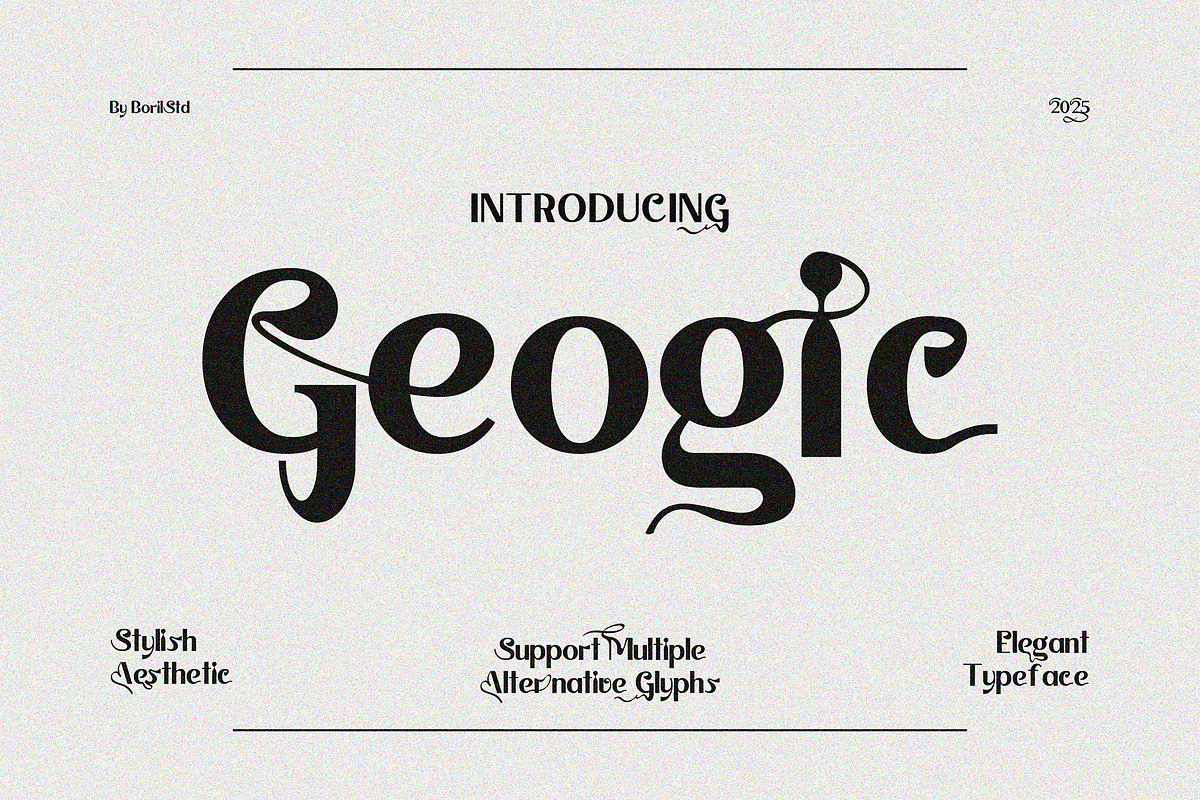 Geogic - Elegant Font, a Sans Serif Font by Boril Std (Photo 1 of 12)