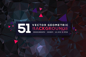 51 Vector Geometric Backgrounds V.4