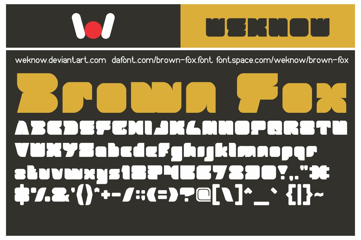 brown fox font preview 4
