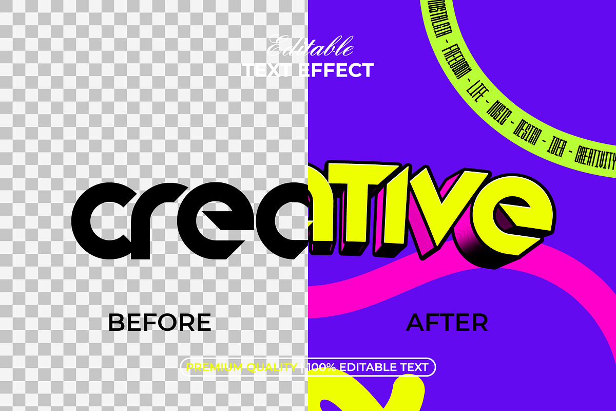 Creative Text Effect Pop Style, a Layer Style Add-On by Mockmenot (Photo 2 of 3)