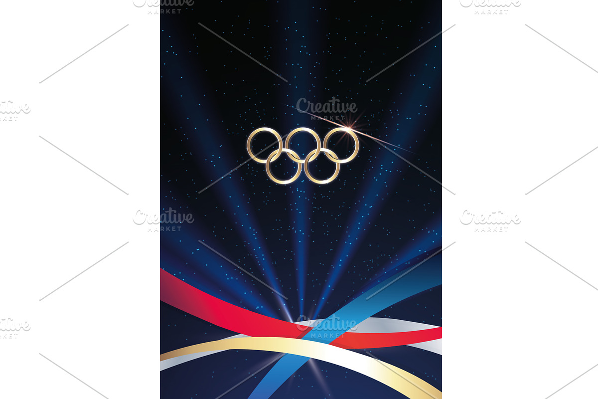 Olympic Games Background and Ribbons, an Illustration by megastocker