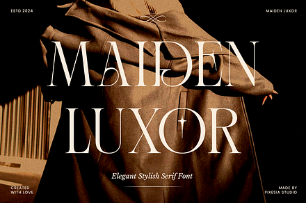 Maiden Luxor - Modern Luxury Serif, a Serif Font by Pixesia Studio