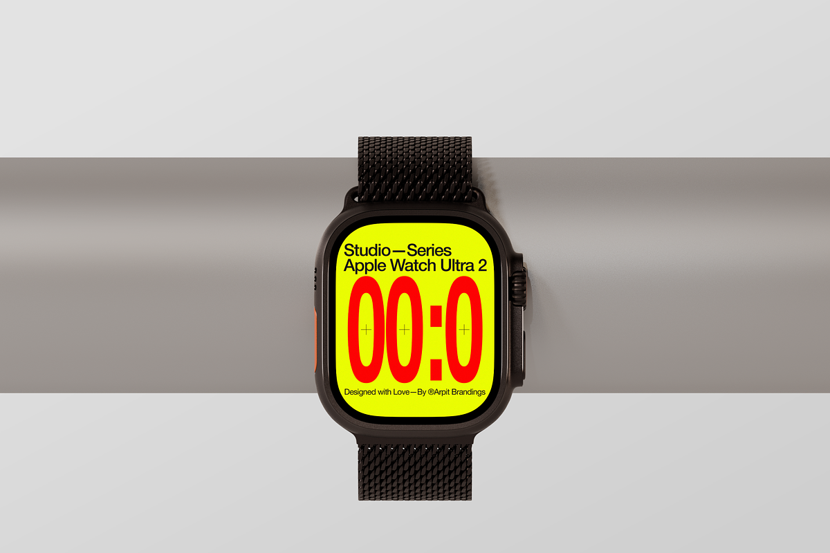 Apple Watch Ultra 2 Mockup, a Device Mockup by Arpit Brandings (Photo 2 of 6)