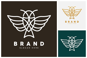 Owl Simple Line Logo Design, a Branding & Logo Template by Andre
