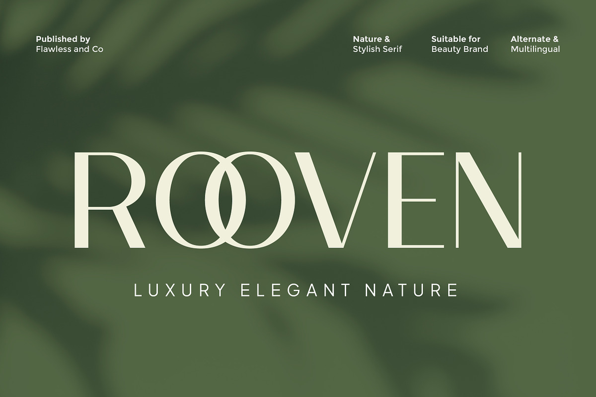 Rooven - Elegant Serif Font, a Serif Font by Flawless And Co (Photo 1 of 10)