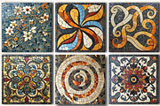 Artisan Mosaic Patterns & Motifs, a Pattern Graphic by DreamCafeArt (Thumbnail 3 of 5)