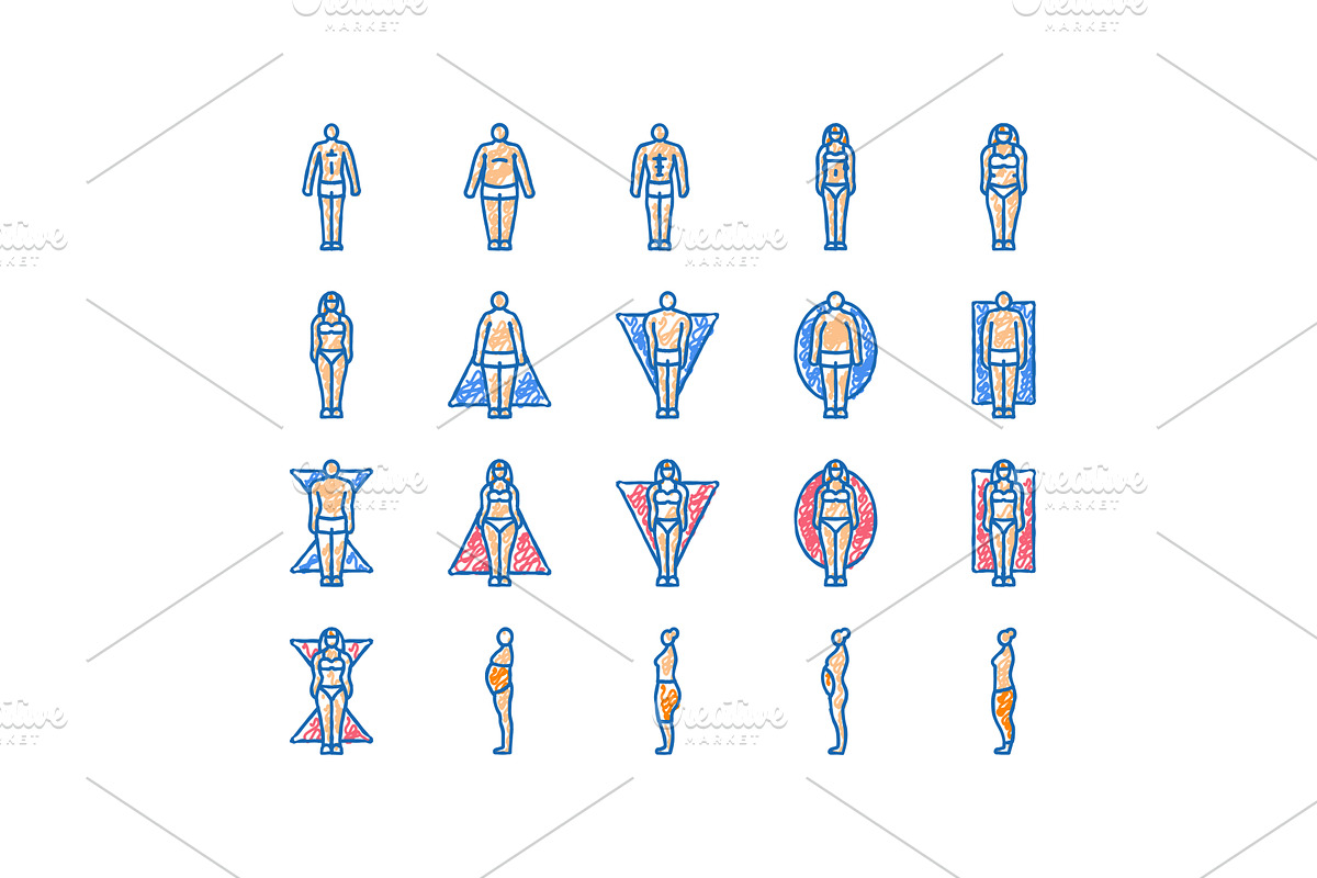 body human anatomy figure icons hand, an Object Illustration by pikepicture