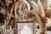Boho 8x10 table sign number mockup, an Advertising Mockup by Blush Roses Print (Thumbnail 7 of 9)