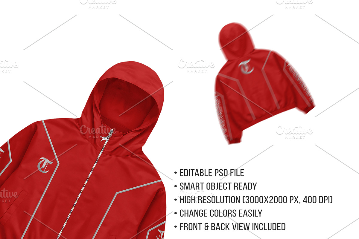 Tracksuit Jacket Mockup PSD Editable, a Shirt Mockup by std.badboy (Photo 4 of 4)