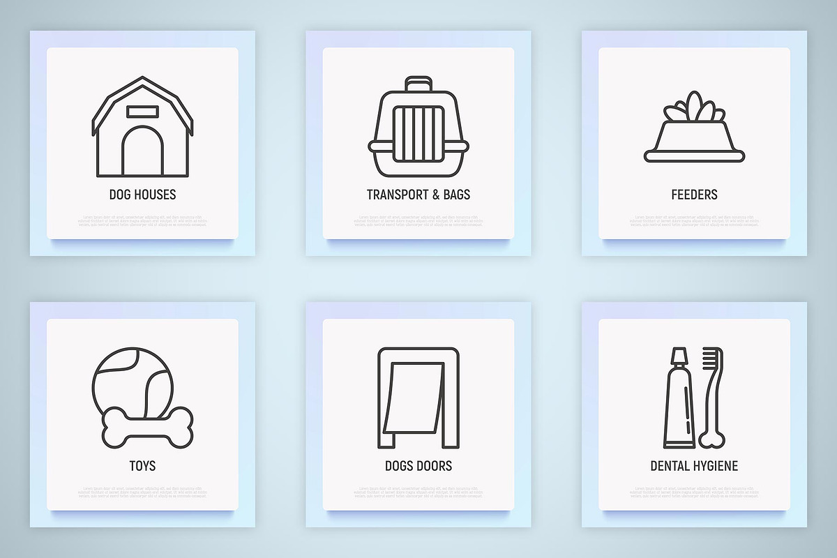 Dog Shop | 20 Thin Line Icons Set, an Outline Icon by Alex Blogoodf (Photo 5 of 11)