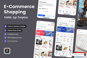 E-commerce Shopping Mobile App, a Websites & App Template by SLAB! Design