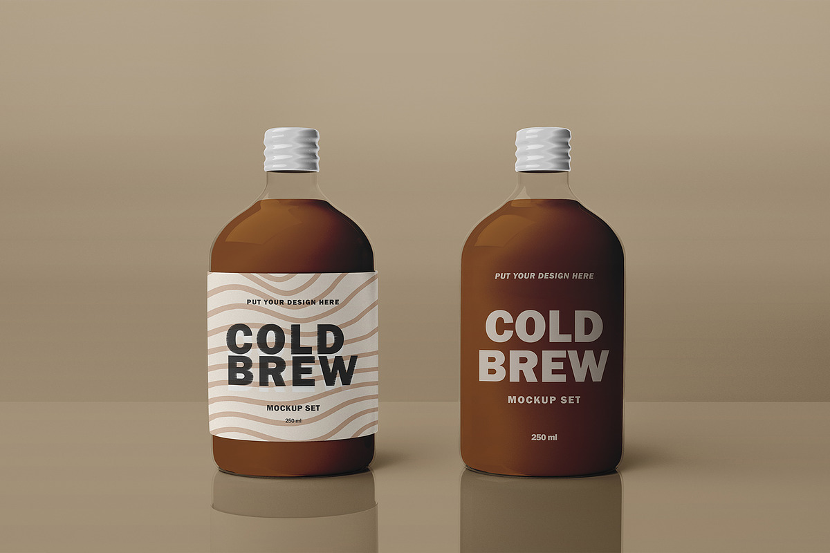 Coldbrew Bottle Mockup Set, a Cups & Container Mockup by Mirachma Project (Photo 6 of 7)