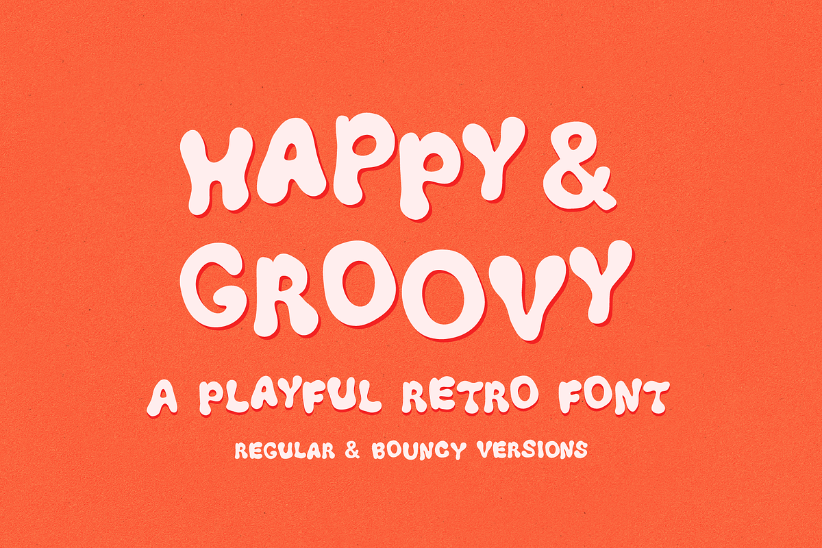 Happy & Groovy Retro Playful Display, a Font by Kaya Fonts (Photo 1 of 29)