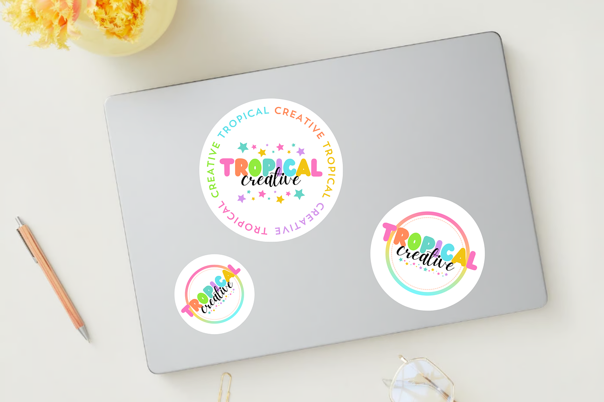 Colorful Logo Template - 3 Versions, a Branding & Logo Template by SunshineStudioBoutique (Photo 5 of 10)