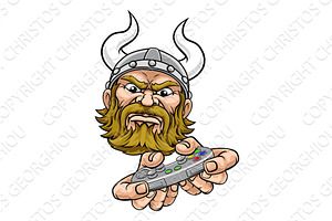 Viking Gamer Video Game Controller, an Illustration by Christos Georghiou