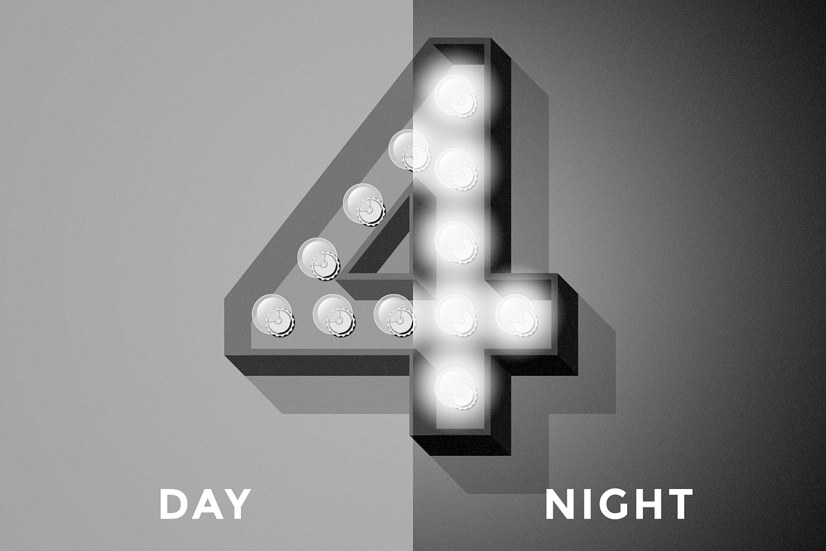 Retro Light Bulb Numerals, an Object Graphic by Ben Buysse (Photo 2 of 5)