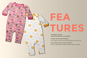 Kids Quarter Sleeve Romper Mockup, a Product Mockup by Designertale (Thumbnail 5 of 9)