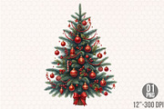 Christmas tree Png, an Illustration by Designking (Thumbnail 1 of 4)