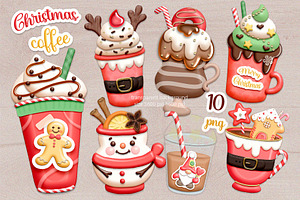 Christmas Coffee Clipart