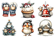 Christmas Whimsical Clipart, an Illustration by Daily.Designs (Thumbnail 4 of 5)