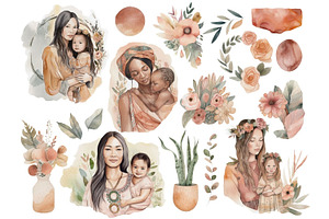 Beautiful Mama Clipart Collection