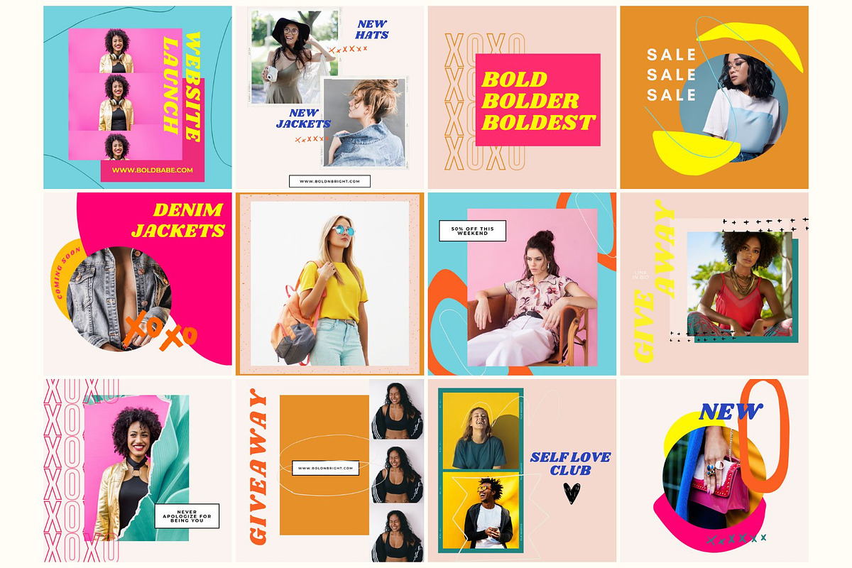 Boldest Instagram Templates CANVA, a Social Media Template by Hell Yeah ...